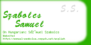 szabolcs samuel business card